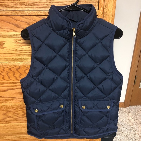 J Crew navy puffer vest size small - Picture 1 of 5